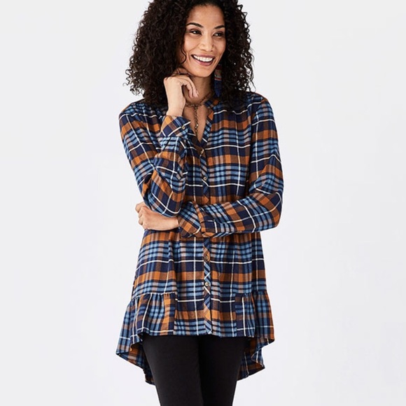 Matilda Jane Tops Matilda Jane General Store Flannel Tunic Top Poshmark